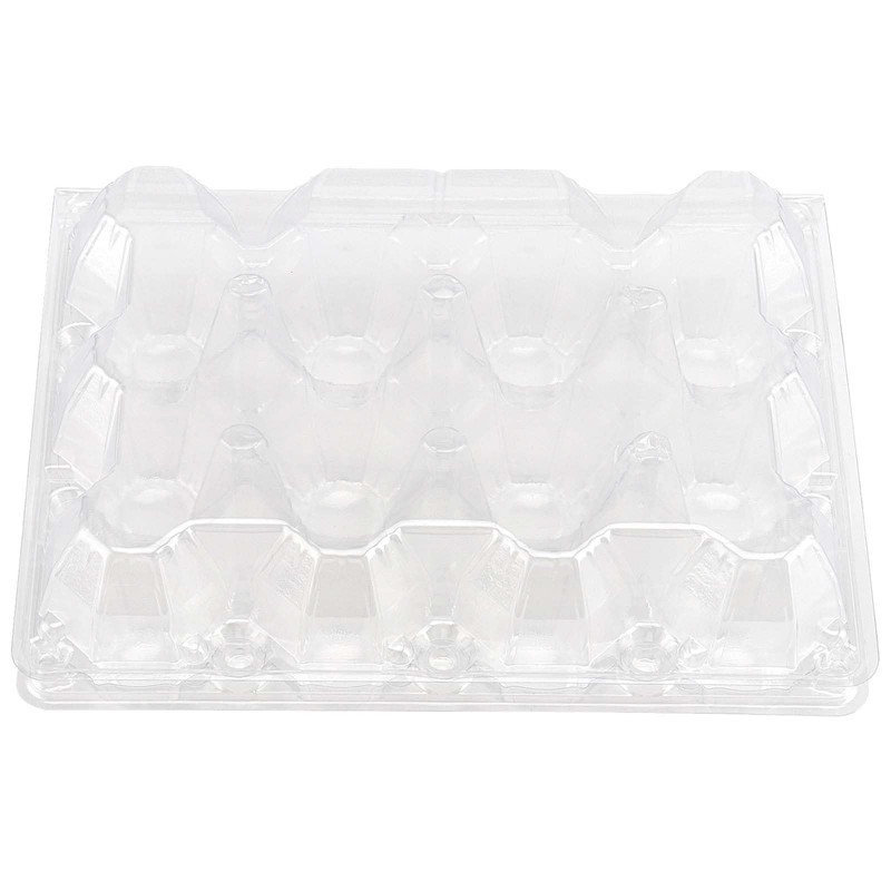 JAPCHET 100 Pack Plastic Egg Cartons, Clear 12 Egg Cartons
