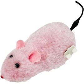 Clockwork Mouse Toy,Cat Plush Mouse Hunting Toy for Cats,Clockwork Running Realistic Mouse Racing Toy for Kitten, Indoor Cat Mice and Animals Toys (Red)