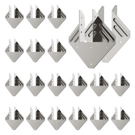Andorm 20 Pack Stainless Steel Hurricane Ties for Rafter Brackets 2x4, 2x6 18-Gauge Joist Hangers, Truss Framing Brackets for Roof, Hurricane Clips for Rafters