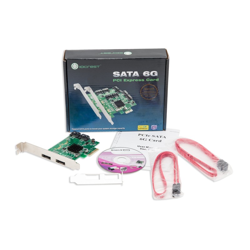 IO CREST SI-PEX40058 - Tarjeta controladora (2 Puertos, SATA III,