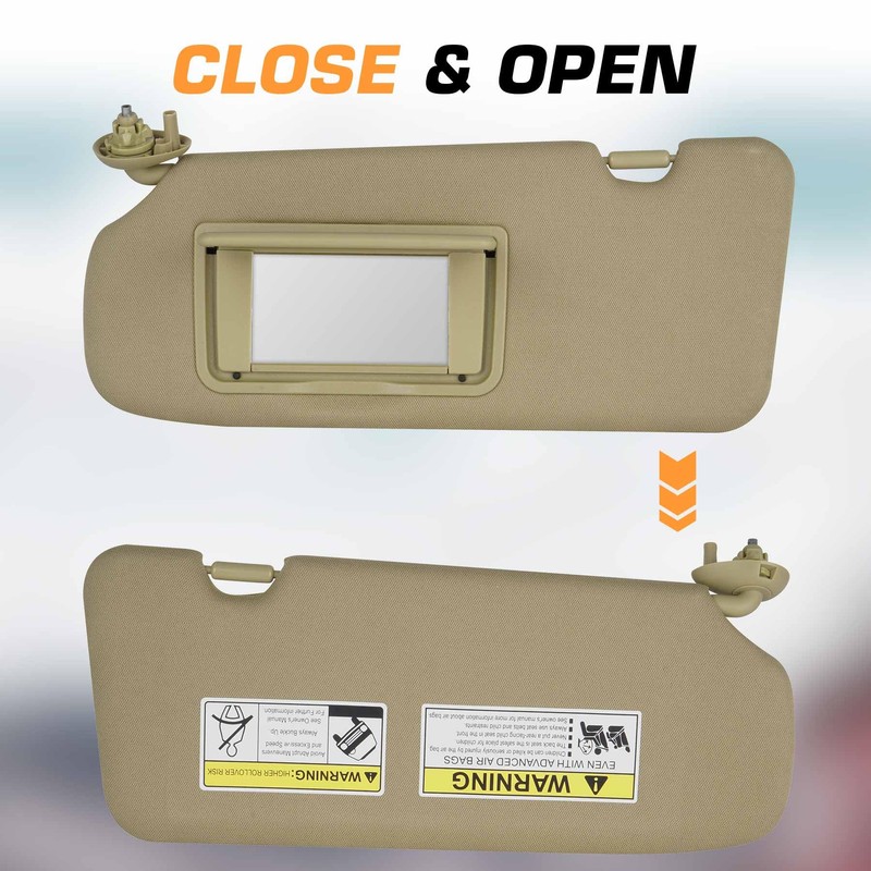 Driver Left Side Sun Visor Compatible with Honda CRV 2017