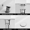 Bürstenking Sink Drain Fitting - Drain Valve with Hair Strainer