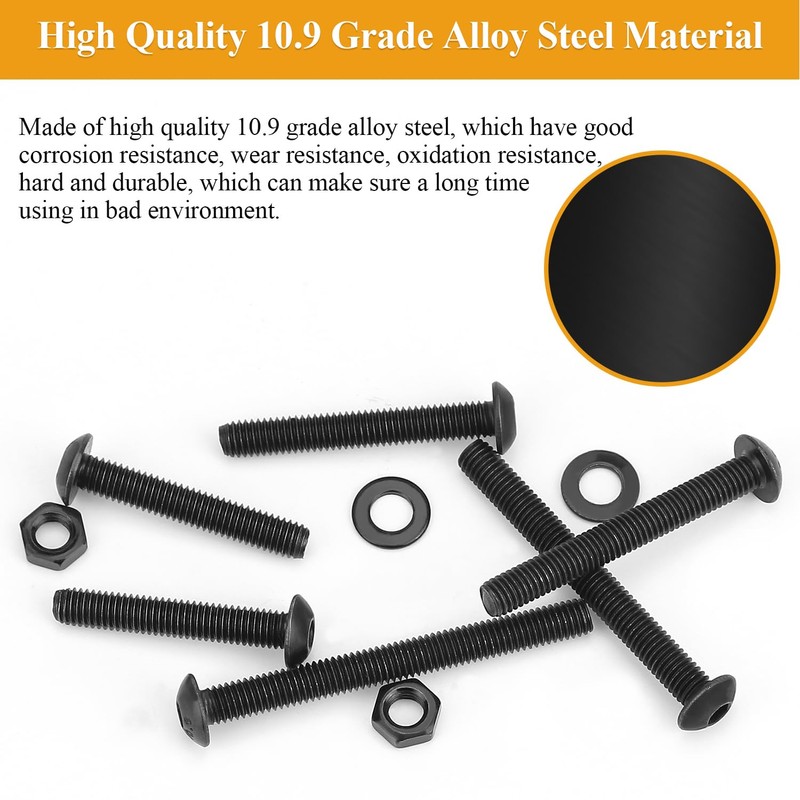 105 Pieces M5 x 30/35/40/45/50mm Button Head Socket Cap Screws