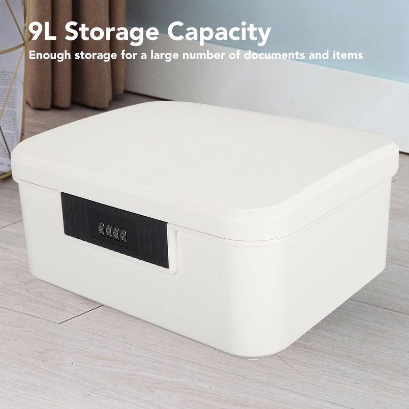 9L Capacity Lockable Storage Trunk for Files Document Organizer Double