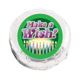 HAPPY BIRTHDAY - "COOKIE TALK" CHOCOLATE COVERED Cream Filled Sandwich Cookies - 6 PACK