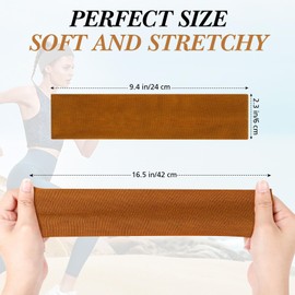 Hishexin Headbands for Women Non Slip, Stretchy Sweat Headband for Workout Yoga Running, Head Bands for Women's Hair - 8 Pack (Black White Grey Brown)