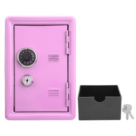 Safe Lock Cash Box for Kids, Children Mini Money Box Piggy Bank Strong Box with Money Tray for Security Lock Box,Metal Safe Small Cash Box with Lock,for Home()