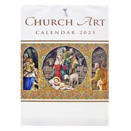 2025 Calendar Religious Church Art Wall Calendar with Bible Verses and Illustrations 7209