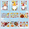 9 Sheets Fall Thanksgiving Window Clings Autumn Gnome Window Decals