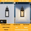 Yolsunes Black Dusk to Dawn Outdoor Wall Lantern, 19" Large