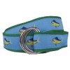 No27 Mahi Mahi D-Ring Belt 42 Brass D-Ring Kelly Green
