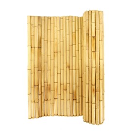Backyard X-Scapes Natural Bamboo Fencing Decorative Rolled Fence Panel 0.75 in D x 4 ft H x 8 ft L