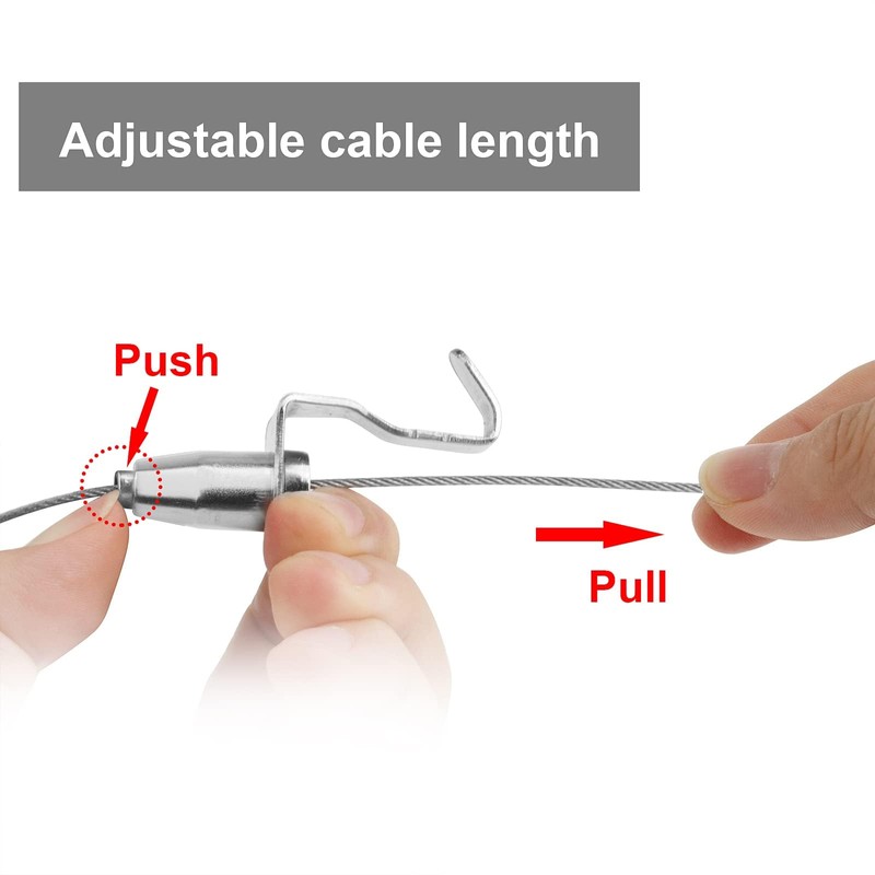 20 Pack Sturdy Picture Rail Hanging System, 66 lb (30
