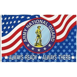 3X5 FT Army National Guard Emblem USA PRINTED Nylon 3'x5' Flag Banner