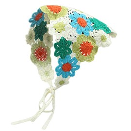 Solyinne Lingtoolator en's Crochet Head Kerchief Knitted Hair Scarf Headwrap for Women Floral Fruits Headband
