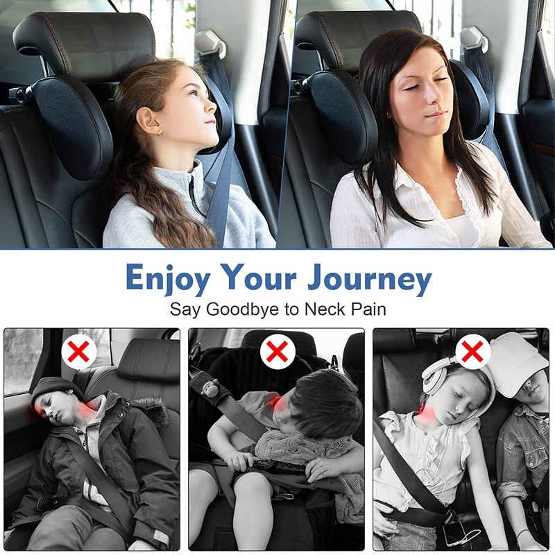 Hopeas Car Headrest for Children and Adults, Super Easy Assembly