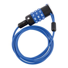 NOGUCHI JY-172P Variable Dial Type Wire Lock, Diameter 0.1 x 47.2 inches (3 x 1200 mm), Changeable PIN Code, Blue