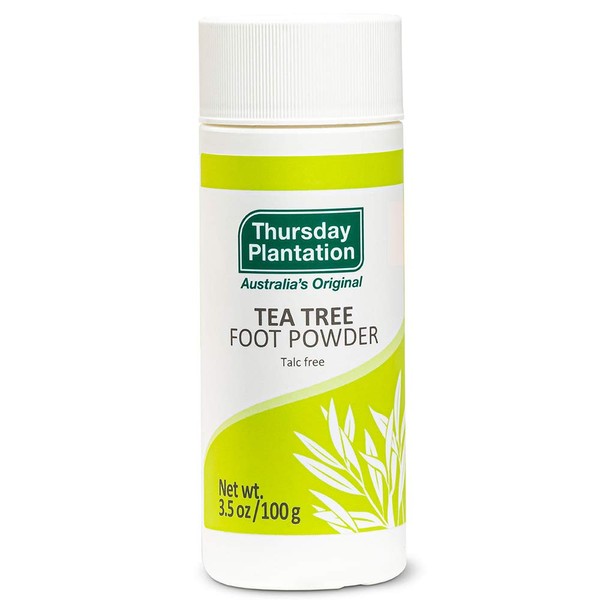 Thursday Plantation Tea Tree Foot Powder, Helps Prevent Foot Odor and Sweat, 3.5 Ounces