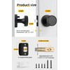 goldenwarm 1 Pack Black Interior Door Knobs, Zinc-Alloy Heavy Duty