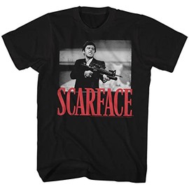 American Classics Scarface 1980's Gangster Crime Movie Montana's Fight Adult T-Shirt Black