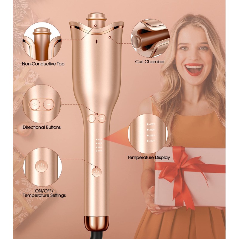 Automatic Curling Iron, Professional Automatic Hair Curler with 1" Curling
