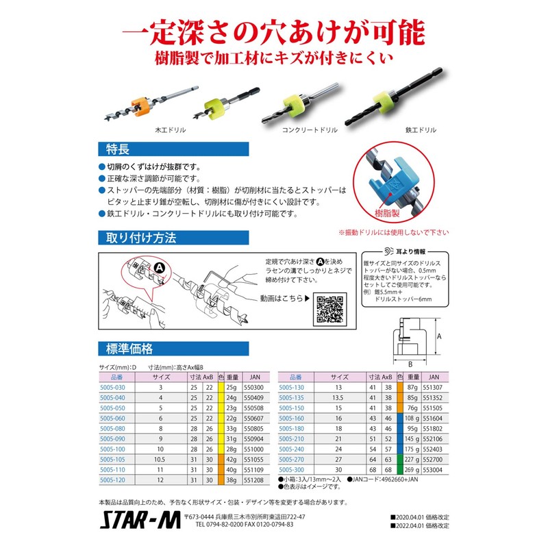 Star-M Drill Stopper