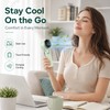 3-in-1 Portable Neck Fan for Travel – Foldable 5-Speed USB