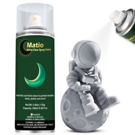 Matio Matte Clear Coat Spray Paint, 4.58oz/ 130g Matte Finish Spray Paint Coating, 268ml Sealer Spray for Arts & Craft,Work on Metal, Wood, Plastic,Wicker,Cardboard,Glass Ceramic Enamel,Painting,Model