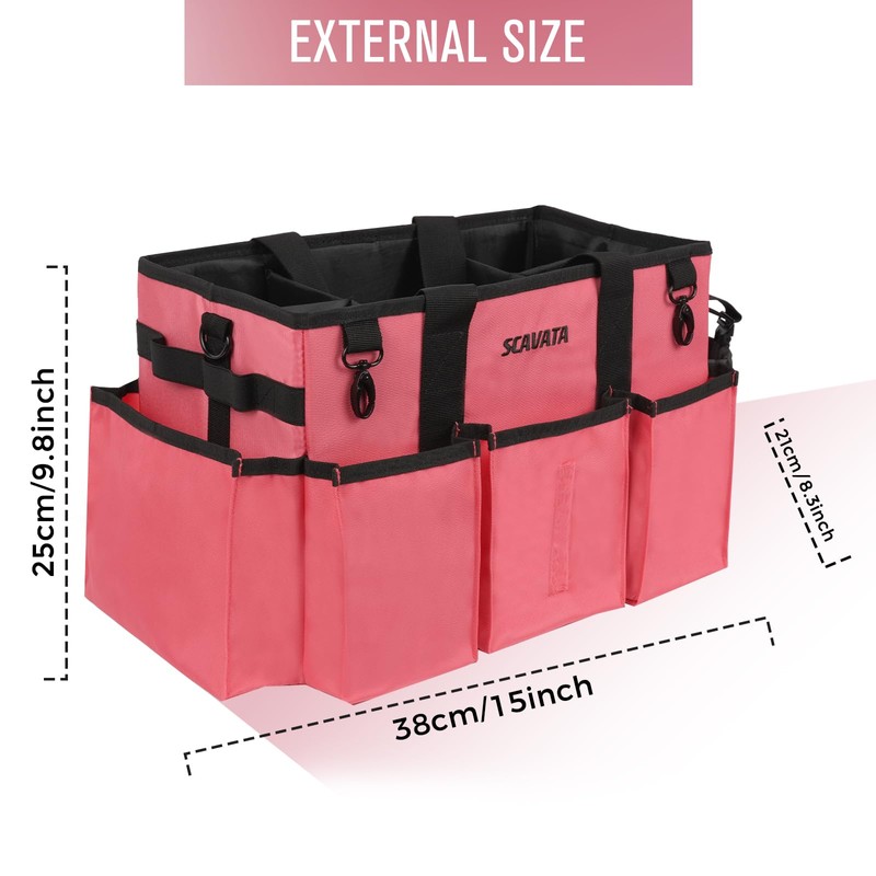 SCAVATA Wearable Cleaning Caddy Bag, Cleaning Caddy Supplies Organizer with