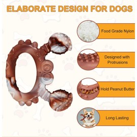 Dog Chew Toy for Aggressive Chewers, Indestructible Dog Toys, Tough Dog Chew Toys with Long Lasting Beef Flavor, Durable Toy for Medium and Large Dogs, Teeth Brushing and Boredom Brearking-Crab