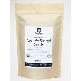 AyurBest Organics Whole Fennel, 100% USDA Organic, Kosher, Ayurvedic Herbs & Spices (1 lb)