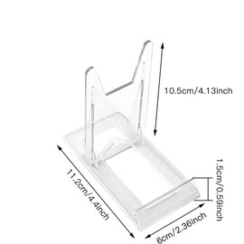 YSTrillion Plate Stands, Pack of 8 Acrylic Stands, Plastic Plate Stands, Adjustable Plate Stands for Photo Displays, Plates, Frames, Cookbooks, Place Cards 11.3 x 10.1 x 6 cm