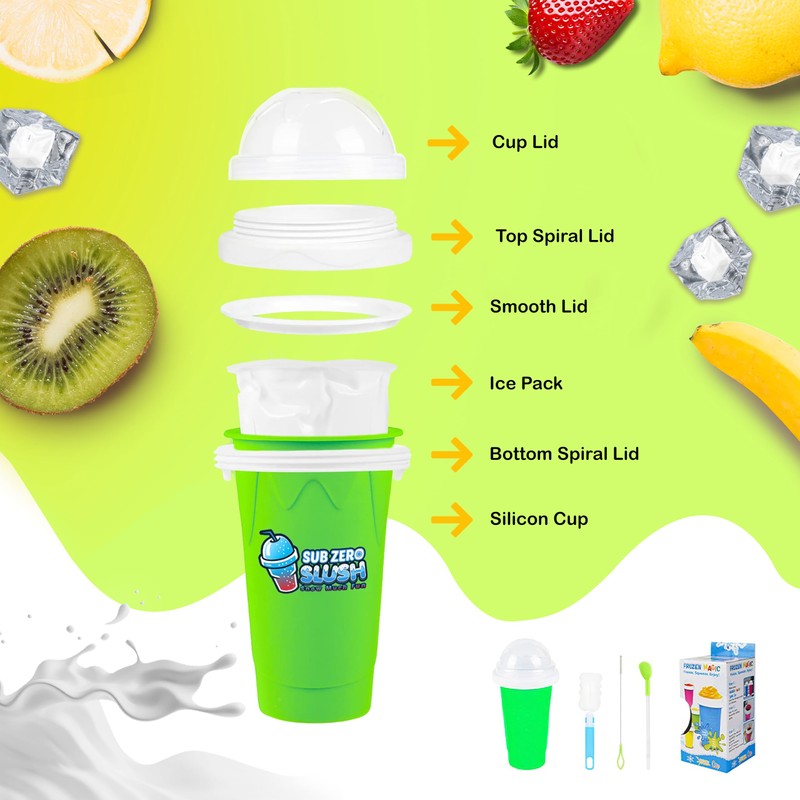 Slushy Cup & Slushy Maker, Portable Smoothie Slushie Squeeze Cup
