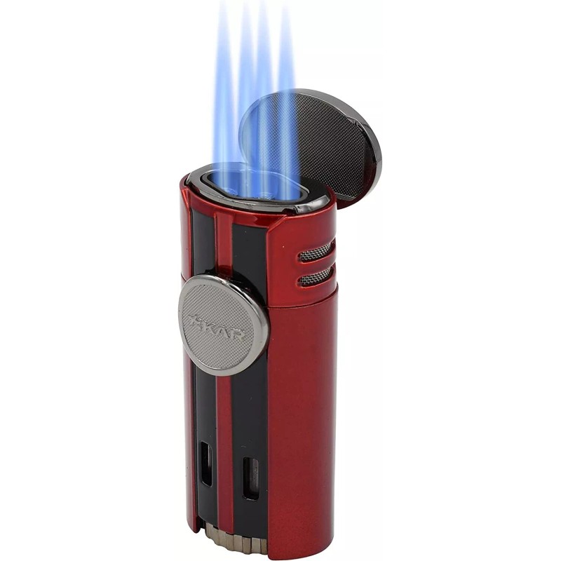 Xikar Hp4 Diamond Quad Jet Cigar Lighter - Red -