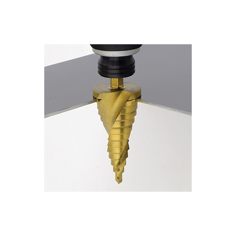 Takagi EARTH MAN Spiral Step Drill with Stopper, Titanium Coating,