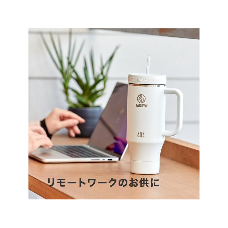 TAKEYA Straw Handle Tumbler, 0.4 fl oz (1.17 L), Onyx