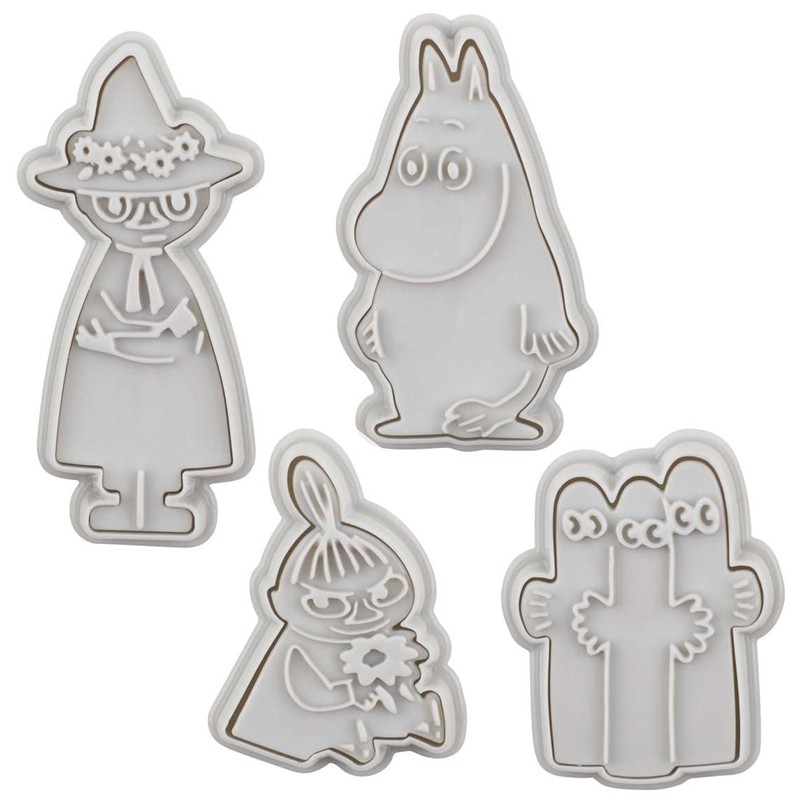 Skater Stamp Cookie Cutter Bread Mold Moomin 4-Piece Set CSM1-A