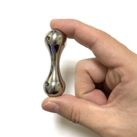 Bone-Shaped Metal Fidget Beads for Adults - Titanium & Copper Sensory Skill Toy for Anxiety Relief, ADHD Focus & Stress - Portable EDC Desk Toys for Office, Travel & Skill Training (Silvery)