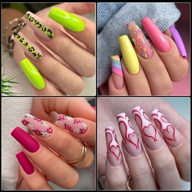 Cycullinyt 550pcs Coffin Soft Gel Nail Tips, 11 Sizes Medium Coffin Nails Full Cover Acrylic Press on False Nail Tips No Trace for Beginners and Professional Home Salon DIY