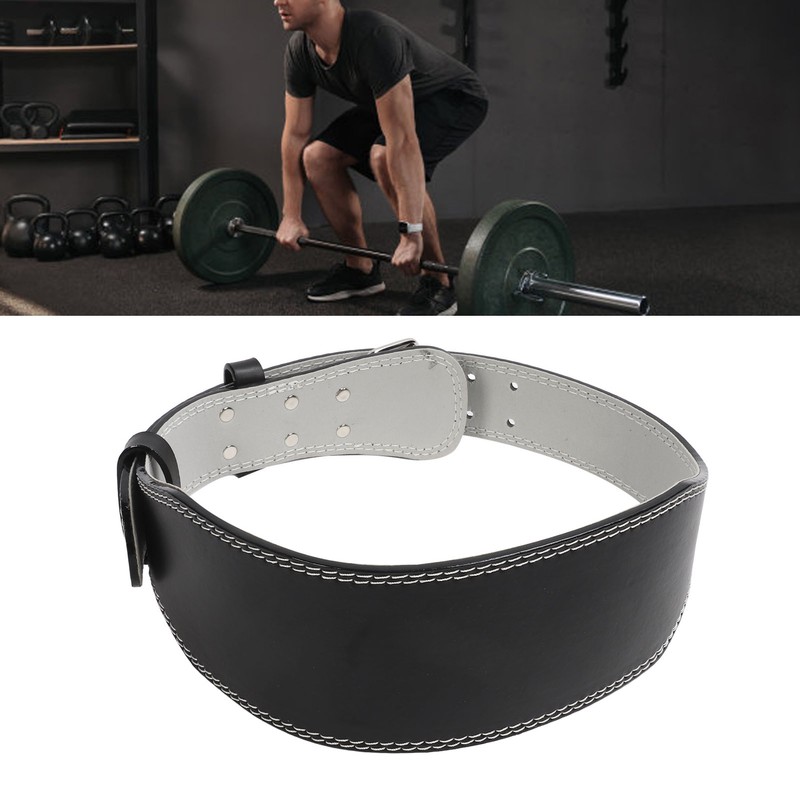 Weight Lifting Belt PU Leather Lumbar Back Support Thickened Powerlifting