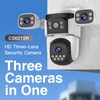 6MP Three - Lens WiFi Outdoor Panoramic Camera / 3