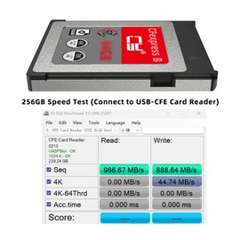 cablecc 256GB CFEXPRESS Memory Card Type B CFE CFB Adapter Compatible with XS Camera 8K RAW PCIE Expansion