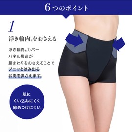 Lucien Women's Girdle Shorts, Suppressing Float Flesh and Neat Waist, Short Length, Solving Lower Body Problems, Cosmetic Beige