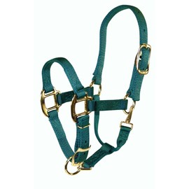Hamilton Adjustable Quality 3/4-Inch Weanling Halter with Snap, 200 to 300-Pound Horse, Dark Green