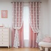 MYSKY HOME Double Layer Curtains for Girls Bedroom Kids Curtain