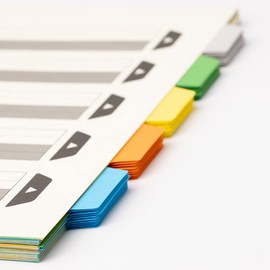 Kinstar Index File Divider Cards A4, 5 Tabs, 20 Sets