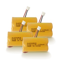 GLESOURCE (4 Pack) 2.4V 1100mAh BP2-A Dual-LITE Ni-CD Battery Pack Compatible for Exit Sign Emergency Light, CSXWREB3 HUBBEL Battery, BP2A BP2-0A 0BP2-0A