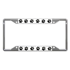 Fastasticdeals Dog Paw Paws License Plate Frame Tag Holder Cover
