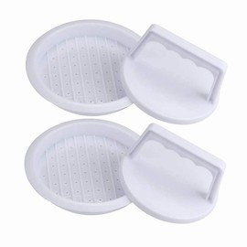 AISIBO 2 Piece Hamburger Press, Plastic Burger Press, Hamburger Maker Meat Press Set