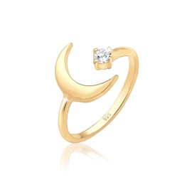 Elli Women's Astro Look Elegant Ring with Zirconia Crystals in 925 Sterling Silver, Sterling Silver, Cubic Zirconia
